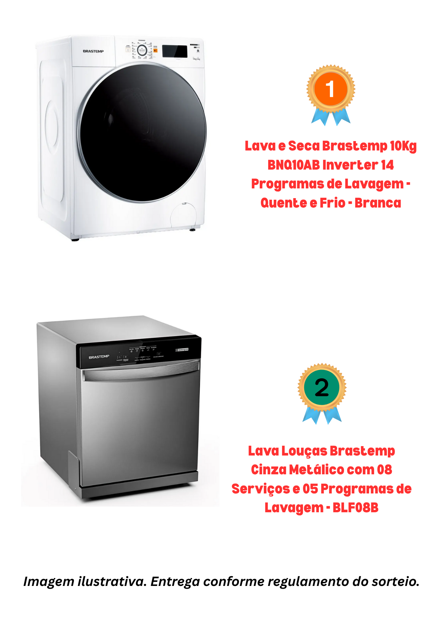 Prêmios 1 e 2 da rifa